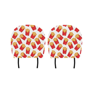 French Fries Theme Pattern Car Headrest Cover