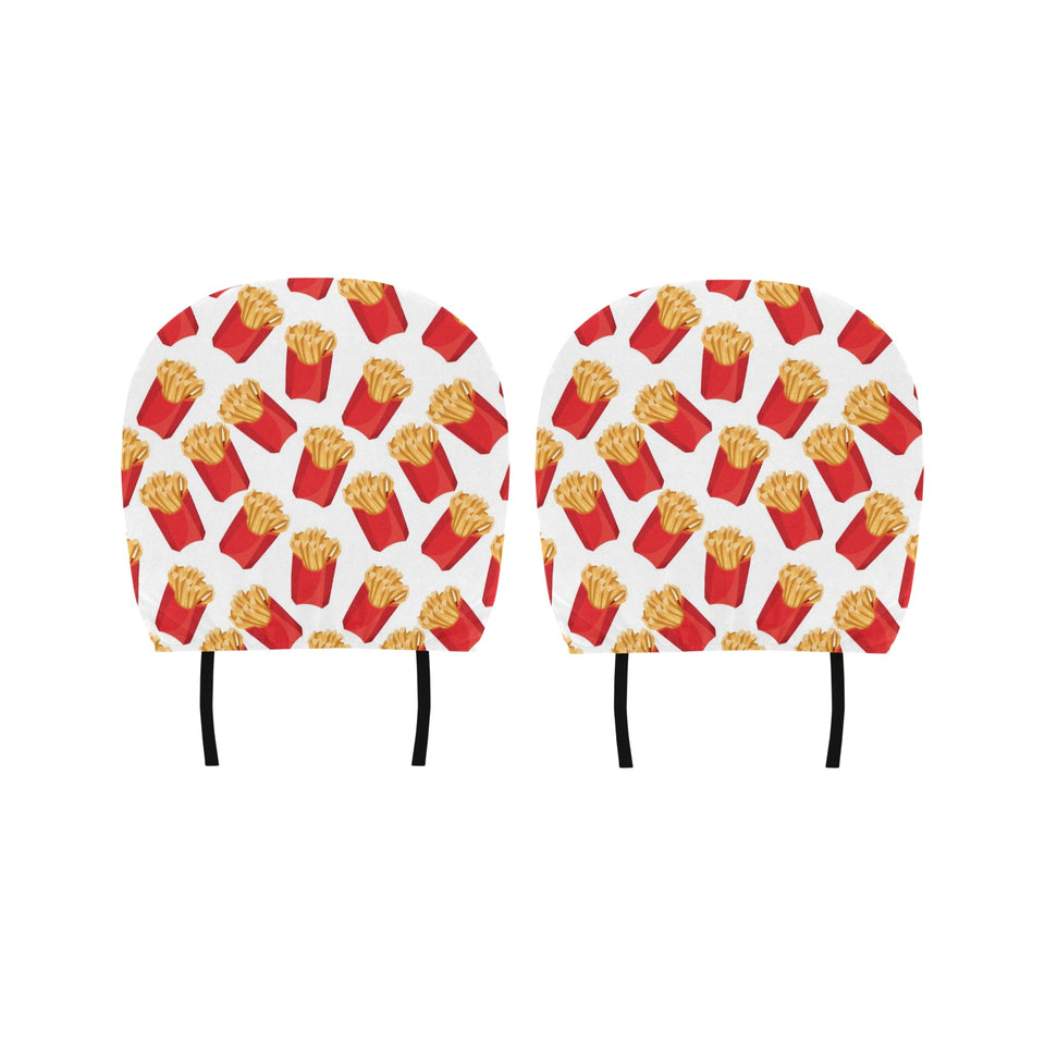 French Fries Theme Pattern Car Headrest Cover