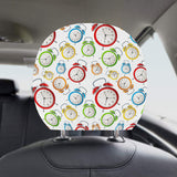 Colorful Clock Pattern Car Headrest Cover