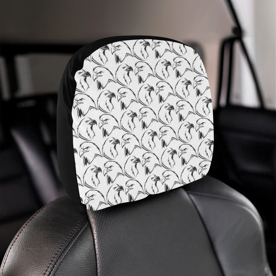 Eagle Pattern Print Design 01 Car Headrest Cover