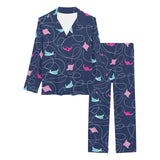 Stingray Pattern Print Design 05 Women's Long Pajama Set