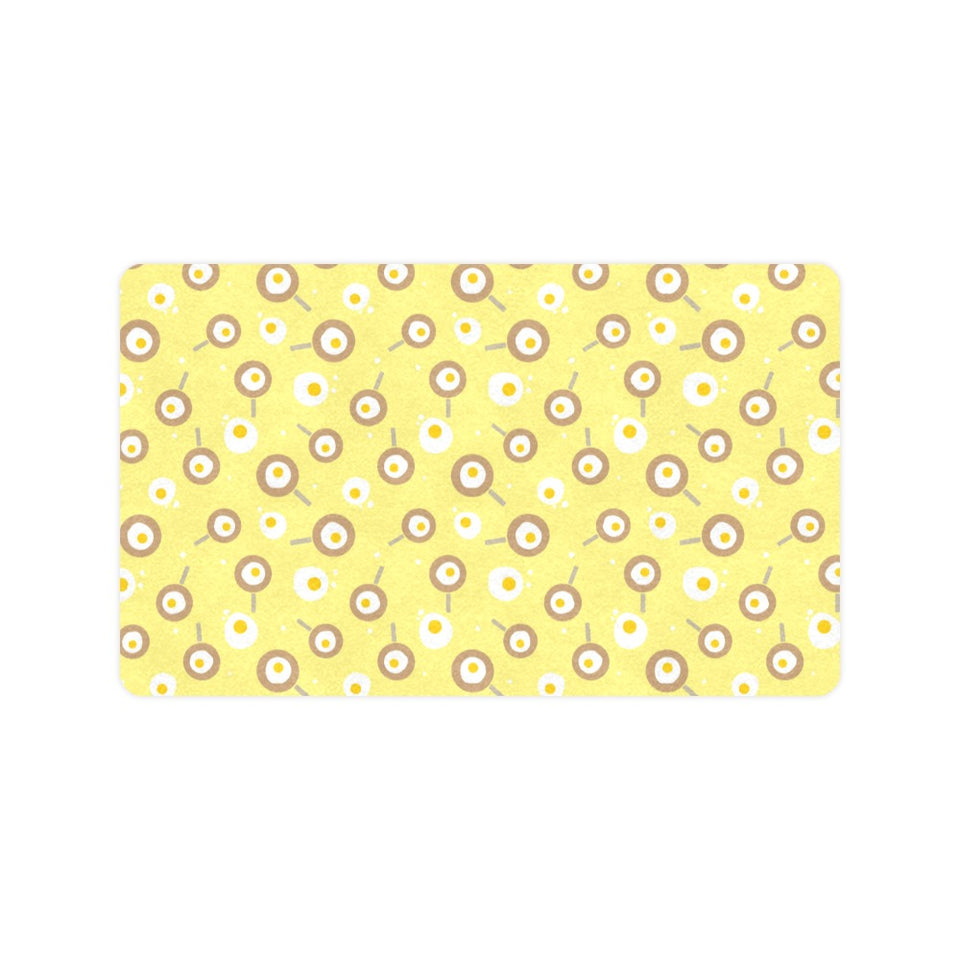 Fried Eggs Pattern Print Design 03 Doormat