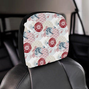 Japanese Fan Pattern Car Headrest Cover