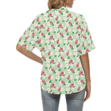 Ladybug Pattern Print Design 05 Women's All Over Print Hawaiian Shirt