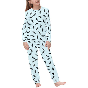 Mustache Beard Pattern Print Design 03 Kids' Boys' Girls' All Over Print Pajama Set