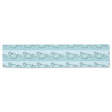 Hippopotamus Pattern Print Design 02 Table Runner