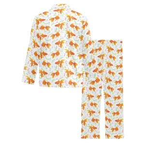 Goldfish Pattern Print Design 03 Men's Long Pajama Set