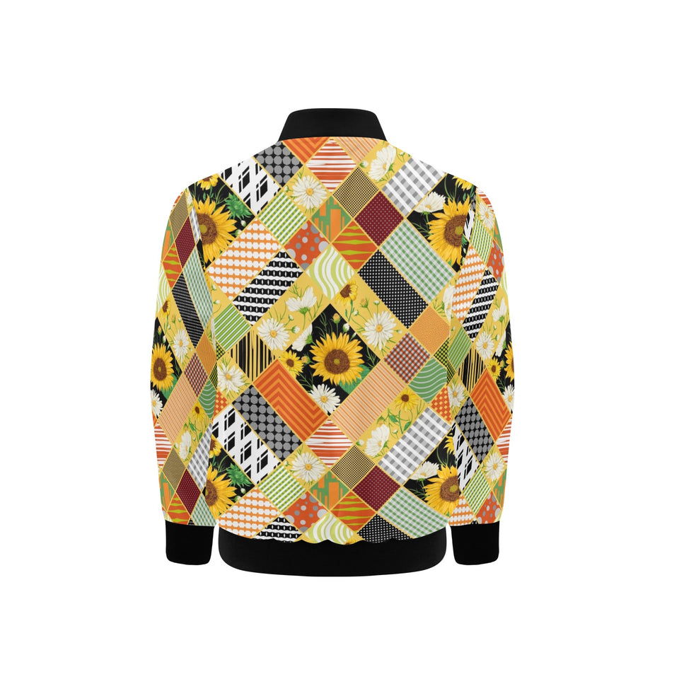 Sunflower Pattern Kids' Boys' Girls' Bomber Jacket