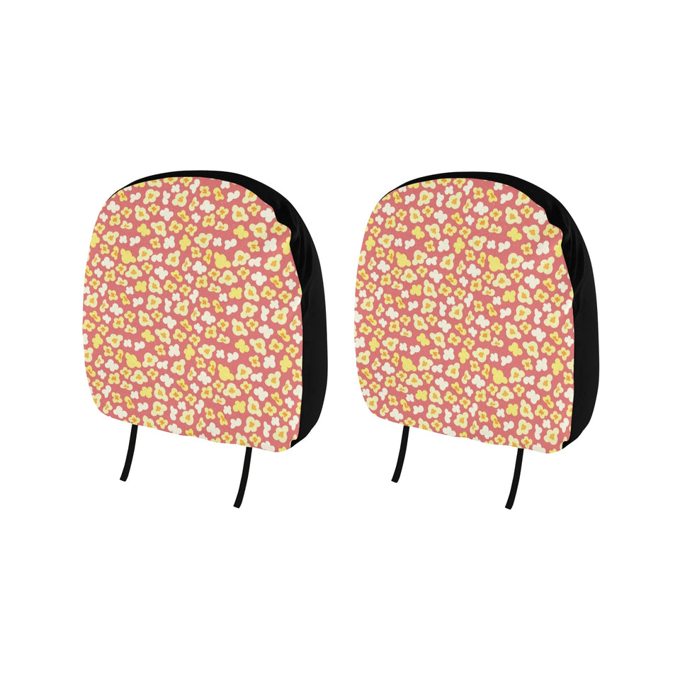 Popcorn Pattern Print Design 01 Car Headrest Cover