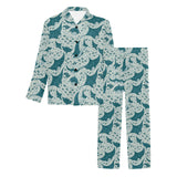 Stingray Pattern Print Design 01 Men's Long Pajama Set