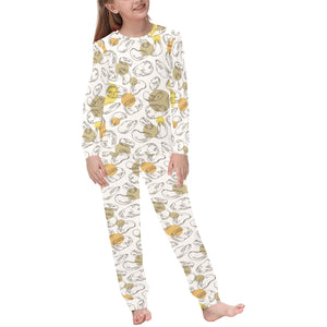 Potato Chips Pattern Print Design 02 Kids' Boys' Girls' All Over Print Pajama Set