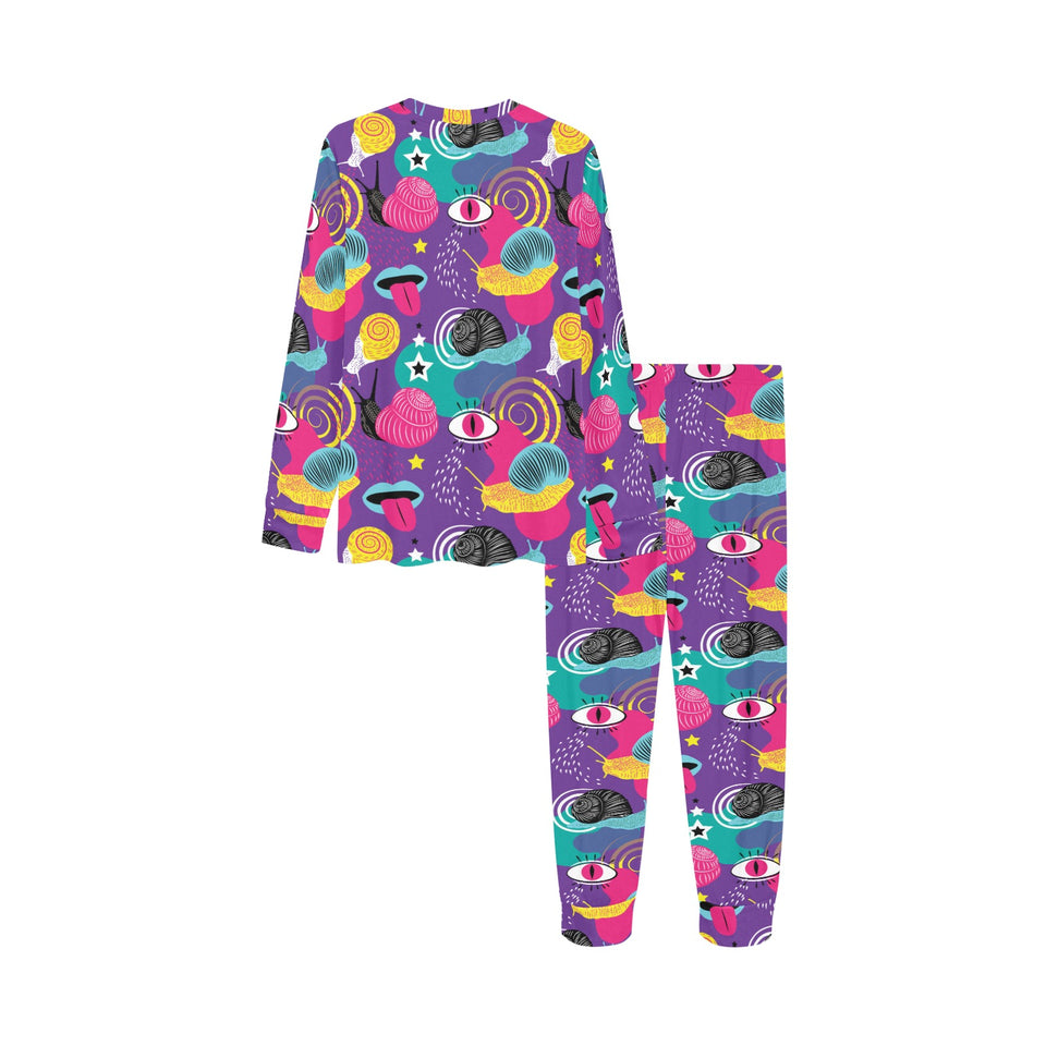 Snail Pattern Print Design 02 Kids' Boys' Girls' All Over Print Pajama Set