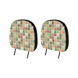 Christmas Tree Pattern Car Headrest Cover