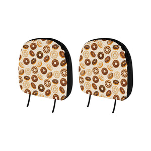 Chocolate Donut Pattern Car Headrest Cover