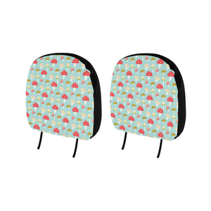 Mushroom Pattern Background Car Headrest Cover