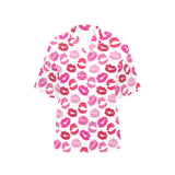 Lips Pattern Print Design 05 Women's All Over Print Hawaiian Shirt