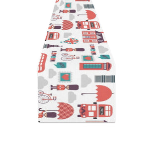 British Pattern Print Design 02 Table Runner