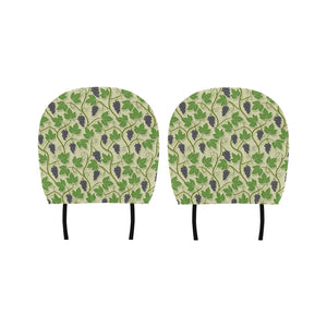 Grape Leaves Pattern Car Headrest Cover