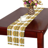 Hamburger Pattern Print Design 05 Table Runner