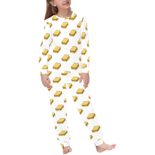 Sandwich Pattern Print Design 04 Kids' Boys' Girls' All Over Print Pajama Set