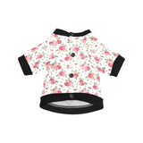 Rose Pattern Print Design 02 All Over Print Pet Dog Round Neck Fuzzy Shirt