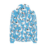 Pelican Pattern Print Design 04 Men's Padded Hooded Jacket(ModelH42)