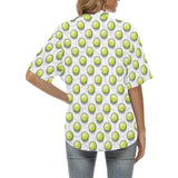 Tennis Pattern Print Design 05 Women's All Over Print Hawaiian Shirt