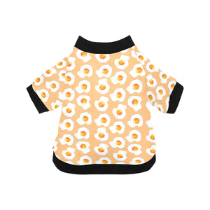 Fried Eggs Pattern Print Design 01 All Over Print Pet Dog Round Neck Fuzzy Shirt