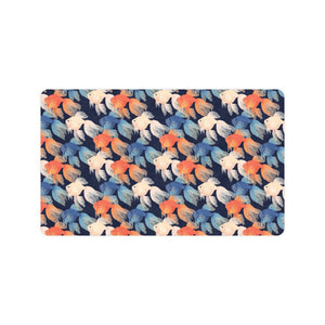 Goldfish Pattern Print Design 04 Doormat