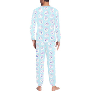 Yorkshire Terrier Pattern Print Design 01 Men's All Over Print Pajama