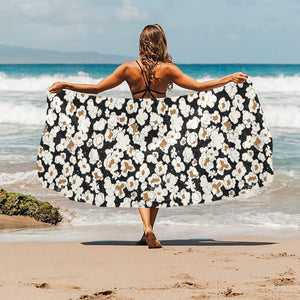 Popcorn Pattern Print Design 02 Beach Towel