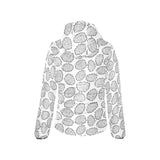 Potato Chips Pattern Print Design 03 Women's Padded Hooded Jacket