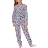 Hummingbird Pattern Print Design 04 Kids' Boys' Girls' All Over Print Pajama Set