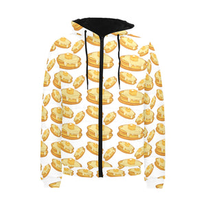 Pancake Pattern Print Design 05 Men's Padded Hooded Jacket(ModelH42)