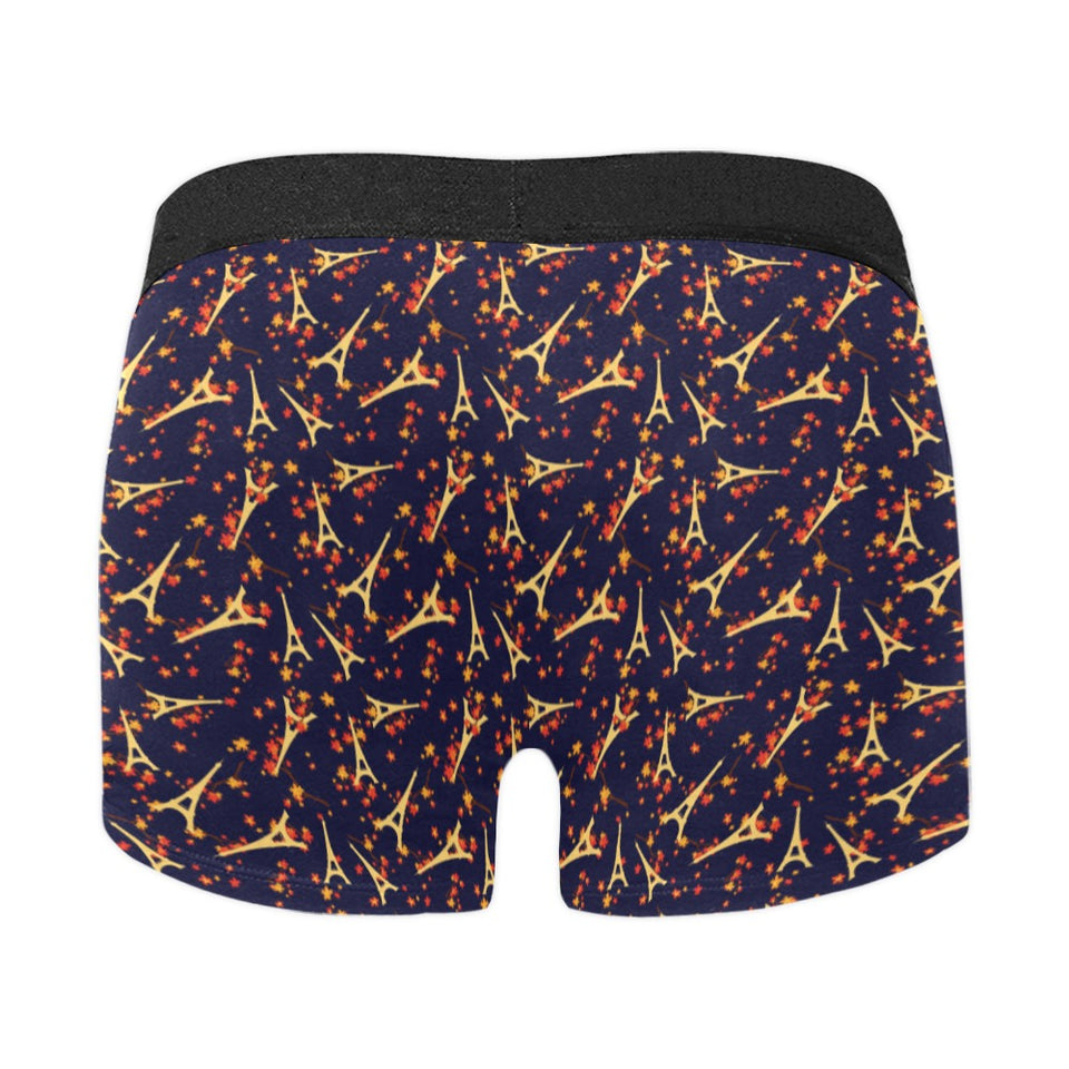 Eiffel Tower Pattern Print Design 02 Men's All Over Print Boxer Briefs Men's Underwear