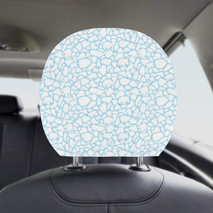 Polar Bear Ice Pattern Car Headrest Cover