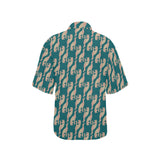 Greyhound Pattern Print Design 05 Women's All Over Print Hawaiian Shirt