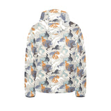 Greyhound Pattern Print Design 04 Kids' Boys' Girls' Padded Hooded Jacket