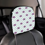 Camera Pattern Print Design 03 Car Headrest Cover