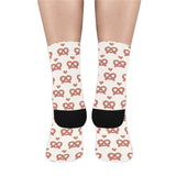 Pretzels Pattern Print Design 01 Crew Socks