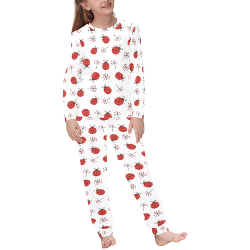 Ladybug Pattern Print Design 04 Kids' Boys' Girls' All Over Print Pajama Set