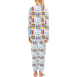 Surfboard Pattern Print Design 02 Women's All Over Print Pajama Set