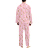 Giraffe Pattern Print Design 01 Men's Long Pajama Set