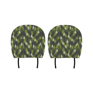 Christmas Tree Camo Pattern Car Headrest Cover