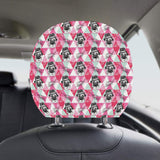 Pug Pattern Car Headrest Cover