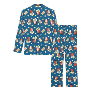 Popcorn Pattern Print Design 03 Women's Long Pajama Set