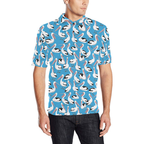 Pelican Pattern Print Design 04 Men's All Over Print Polo Shirt