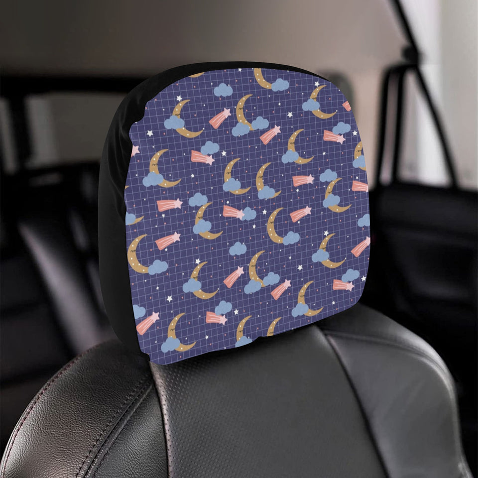 Moon Star Could Pattern Car Headrest Cover