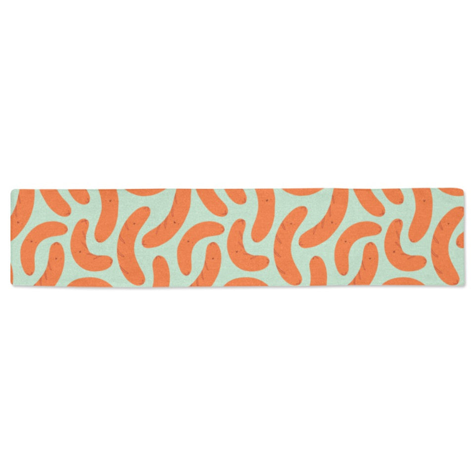 Sausage Pattern Print Design 04 Table Runner