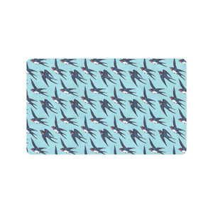 Swallow Pattern Print Design 01 Doormat